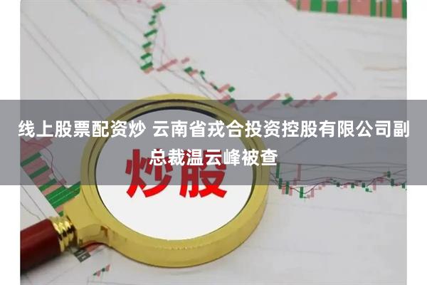 线上股票配资炒 云南省戎合投资控股有限公司副总裁温云峰被查